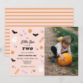 Notre Petit Boo Halloween Invitation Anniversaire (Devant / Derrière)