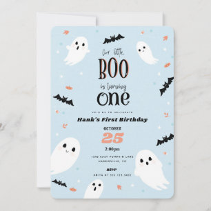 Notre Petit Boo Halloween Invitation d'anniversair