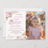 Notre petit Citrouille 1er anniversaire Invitation (Devant)