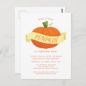 Notre Petit Citrouille 1er anniversaire Invitation (Devant / Derrière)