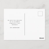 Notre Petit Citrouille 1er anniversaire Invitation (Dos)