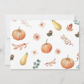 Notre petit Citrouille 1er anniversaire Invitation (Dos)