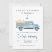 Notre petit Citrouille/Camion bleu Invitation d'an (Devant)