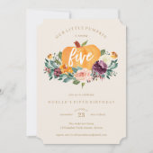 Notre Petit Citrouille Cinquième Invitation Annive (Devant)