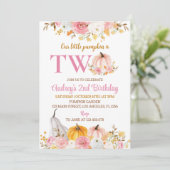 Notre Petit Citrouille rose 2e Invitation annivers (Debout devant)