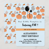 Notre petit Citrouille tourne une invitation garço (Devant / Derrière)