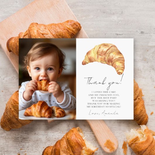 Notre petit croissant 1er anniversaire Merci