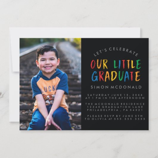 NOTRE PETIT DIPLÔMÉ | INVITATION À LA FÊTE DE FIN (Devant)