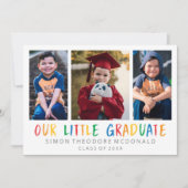 NOTRE PETIT DIPLÔMÉ PHOTO COLLAGE GRAD INVITATION (Devant)