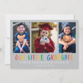 NOTRE PETIT DIPLÔMÉ PHOTO COLLAGE GRAD INVITATION (Devant)