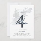 Notre Petit Dragon Boys Invitation 4e Anniversaire (Devant)