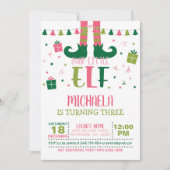 Notre Petit Elfe Invitation Anniversaire - Fille - (Devant)
