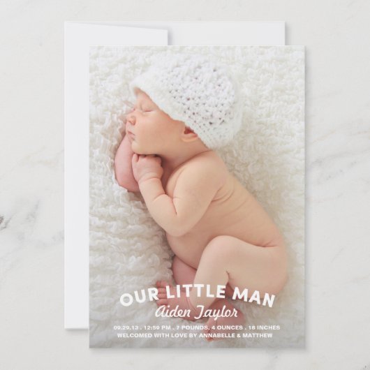 Notre petit Faire-part de naissance (Devant)
