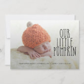 Notre petit Faire-part de naissance noir doux Citr (Devant)