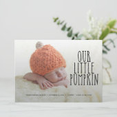 Notre petit Faire-part de naissance noir doux Citr (Debout devant)