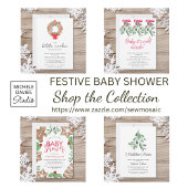 Notre petit gâteau Baby shower de Noël Invitation