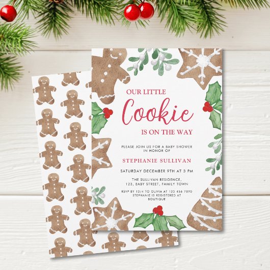 Notre petit gâteau Baby shower de Noël Invitation