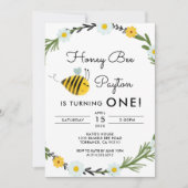 Notre Petit Hone Bee Invitation d'anniversaire (Devant)
