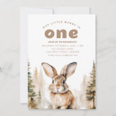 Notre Petit Lapin Est Un 1Er Invitation Anniversai (Devant)