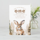 Notre Petit Lapin Est Un 1Er Invitation Anniversai (Debout devant)