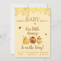 Notre Petit Miel Est En Route ! Carte baby shower