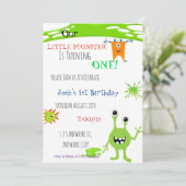 Notre petit monstre devient un Invitation d'annive (Debout devant)
