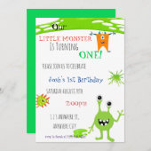 Notre petit monstre devient un Invitation d'annive (Devant / Derrière)