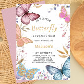 Notre Petit Papillon Invitation d'anniversaire