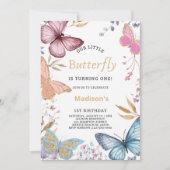 Notre Petit Papillon Invitation d'anniversaire (Devant)