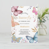 Notre Petit Papillon Invitation d'anniversaire (Debout devant)