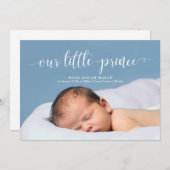 Notre petit Prince Faire-part de naissance de scri (Devant / Derrière)