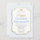 Notre Petit Prince Invitation Anniversaire Garçon  (Devant)