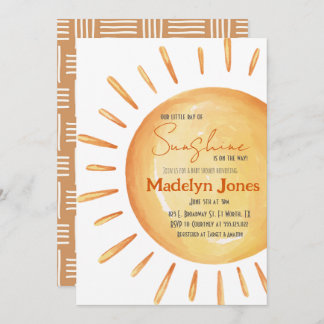 Notre Petit Rayon de Soleil Baby shower Invitation