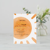 Notre petit rayon de soleil invitation Baby shower (Debout devant)
