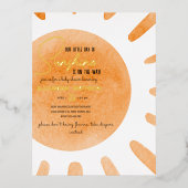 Notre petit rayon de soleil invitation Baby shower (Recto)