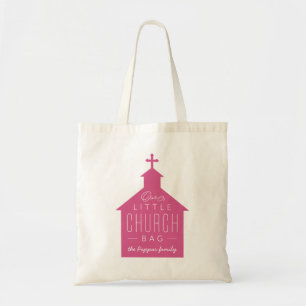 Notre petit sac d'église mignon rose personnalisé 