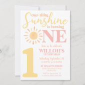 Notre petit soleil 1er anniversaire Invitation Boh (Devant)