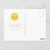 Notre petit soleil Invitation d'anniversaire pour (Dos)