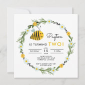 Notre petite abeille de miel 2e invitation anniver (Devant)