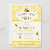 Notre Petite Abeille De Miel Invitation Anniversai (Devant)