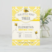 Notre Petite Abeille De Miel Invitation Anniversai (Debout devant)