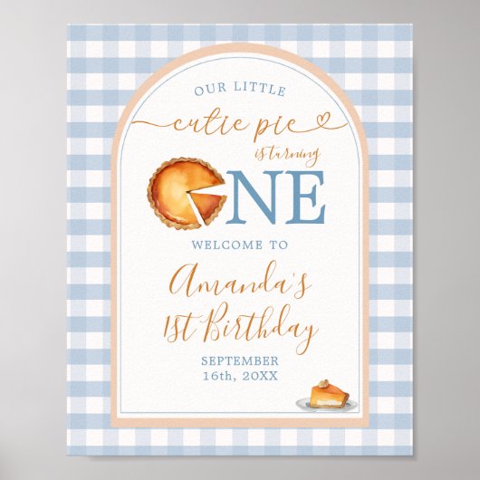 Notre petite Affiche de bienvenue Cutie Pie One 1s (Devant)