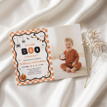 Notre petite Boo Invitation d'anniversaire Hallowe