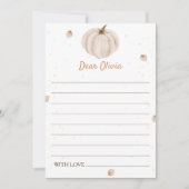 Notre petite carte Citrouille pour l'heure d'anniv (Devant)