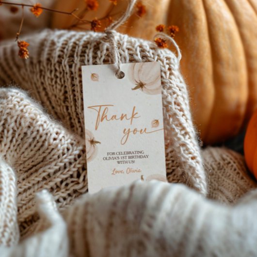 Notre petite citrouille anniversaire étiquette de 