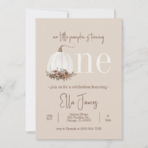Notre Petite Citrouille Invitation d'anniversaire