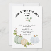 Notre Petite Citrouille Invitation d'anniversaire (Devant)