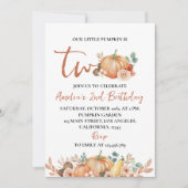 Notre Petite Citrouille Invitation du 2e anniversa (Devant)