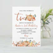 Notre Petite Citrouille Invitation du 2e anniversa (Debout devant)