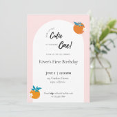 Notre petite Cutie Première Invitation d'anniversa (Debout devant)